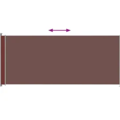 Hot FinePRICE Terassin sivumarkiisi 180x500 cm, sisäänvedettävä, ruskea