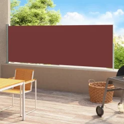 Hot FinePRICE Terassin sivumarkiisi 180x500 cm, sisäänvedettävä, ruskea