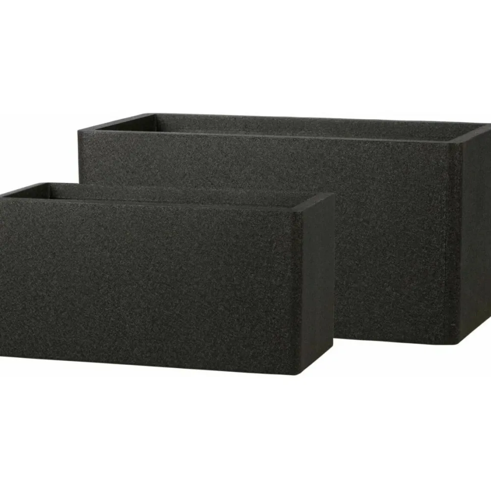 Clearance iQbana Termoruukku Rectangle 2 ruukun setti eri värejä Musta