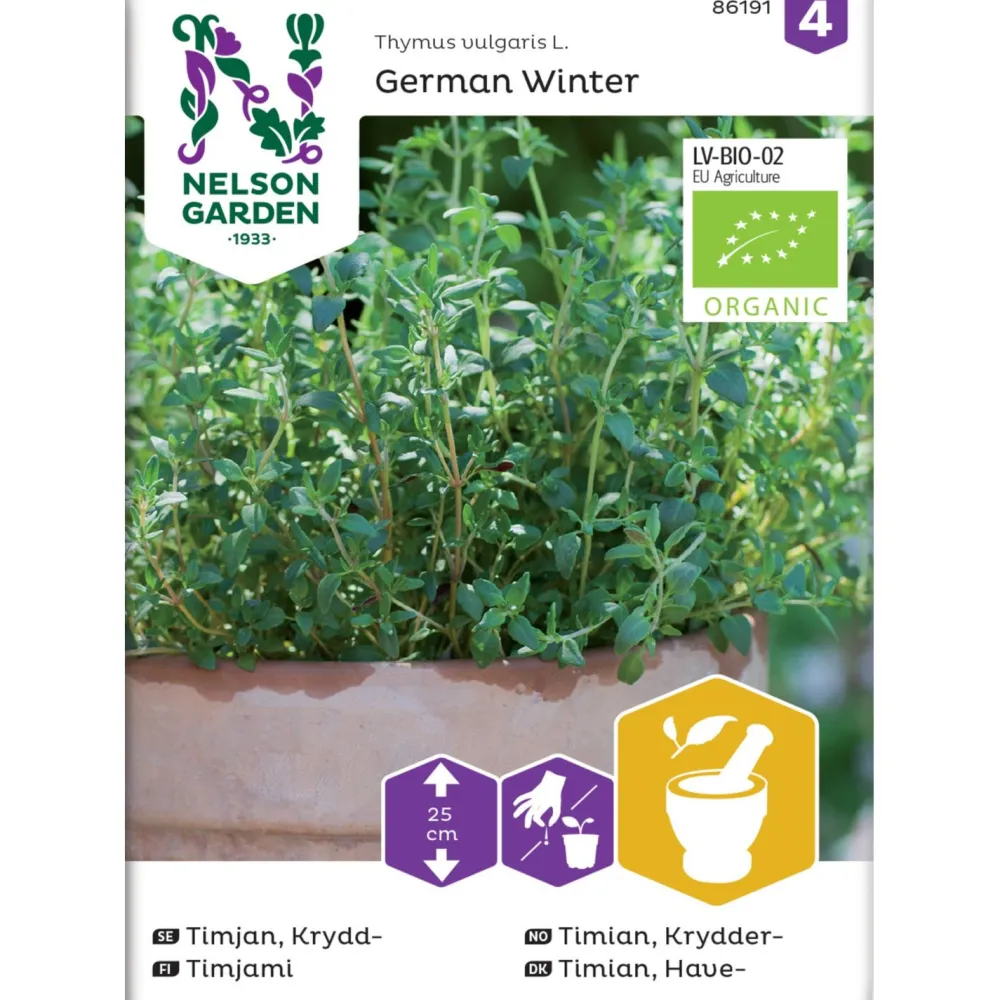 Nelson Garden Timjami German Winter Organic, siemenet