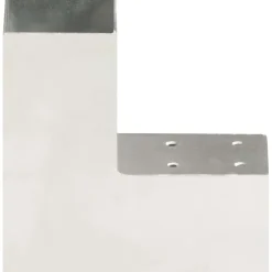 Clearance FinePRICE Tolppaliitin L-muoto galvanoitu metalli 71x71mm