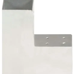 Best FinePRICE Tolppaliitin L-muoto galvanoitu metalli 81x81mm
