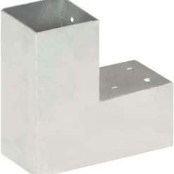 Best FinePRICE Tolppaliitin L-muoto galvanoitu metalli 81x81mm