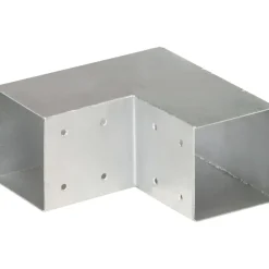 New FinePRICE Tolppaliitin L-muoto galvanoitu metalli 91x91mm