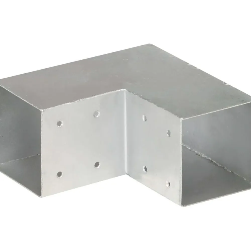 New FinePRICE Tolppaliitin L-muoto galvanoitu metalli 91x91mm
