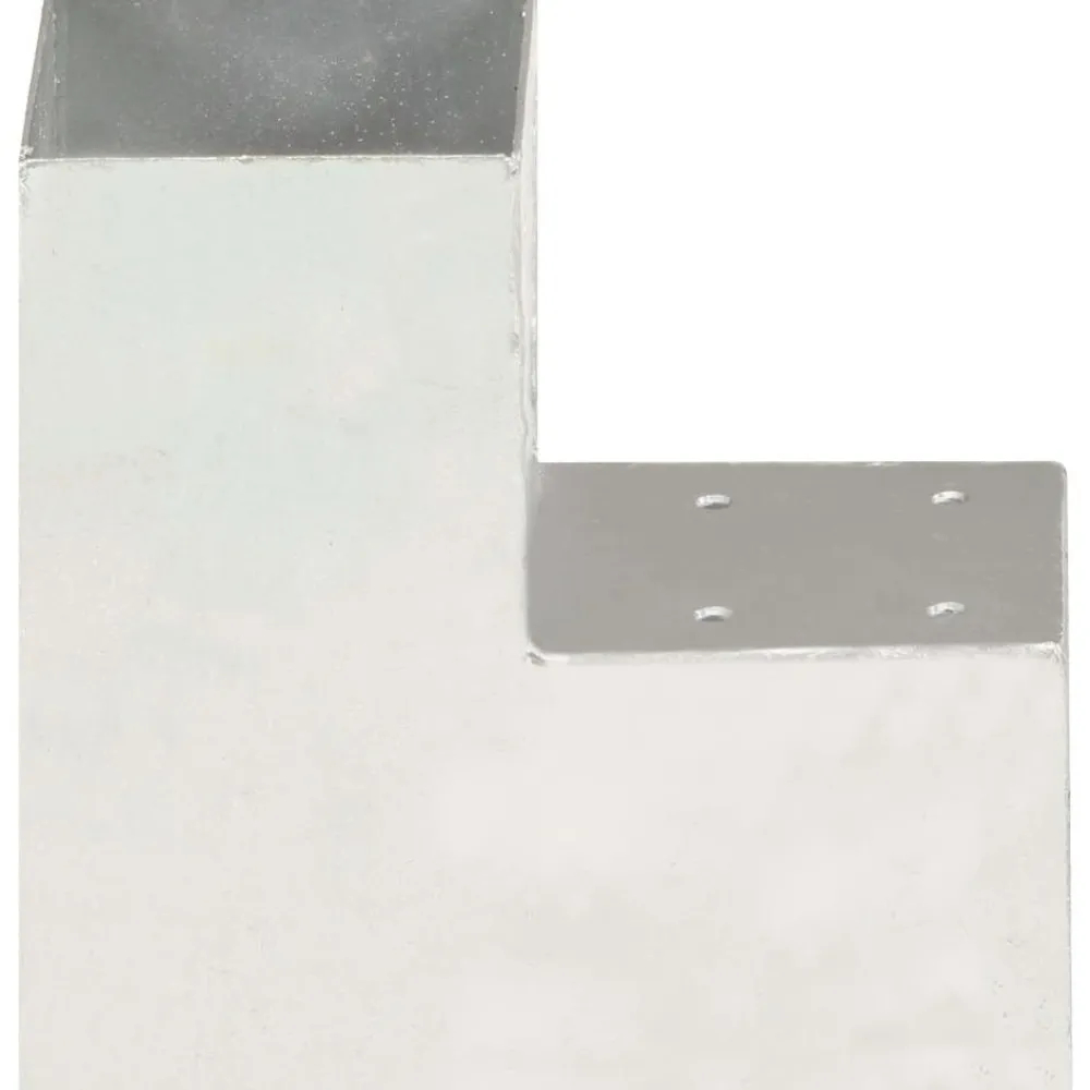 New FinePRICE Tolppaliitin L-muoto galvanoitu metalli 91x91mm