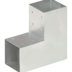 New FinePRICE Tolppaliitin L-muoto galvanoitu metalli 91x91mm