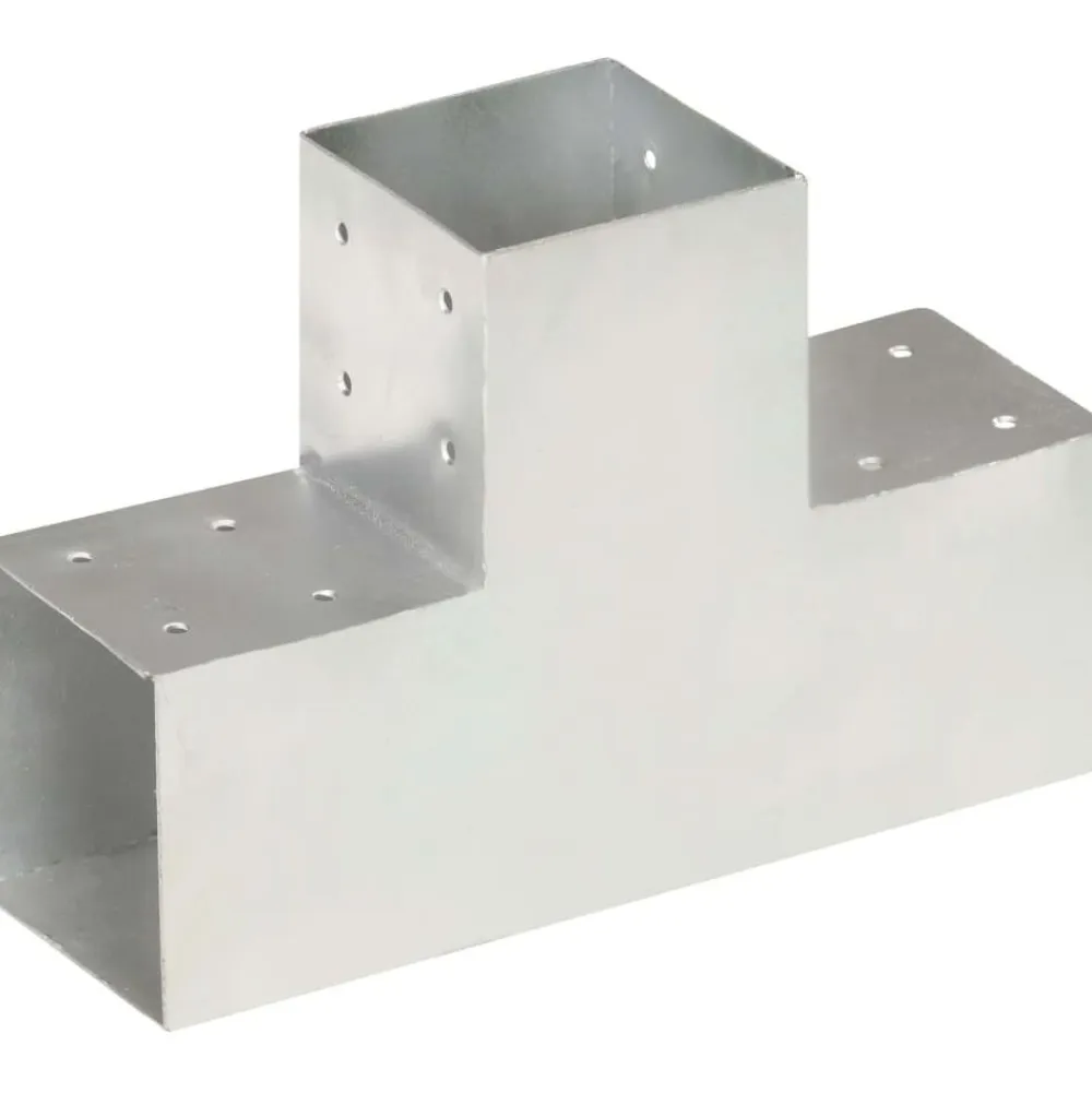 New FinePRICE Tolppaliitin T-muoto galvanoitu metalli 101x101mm