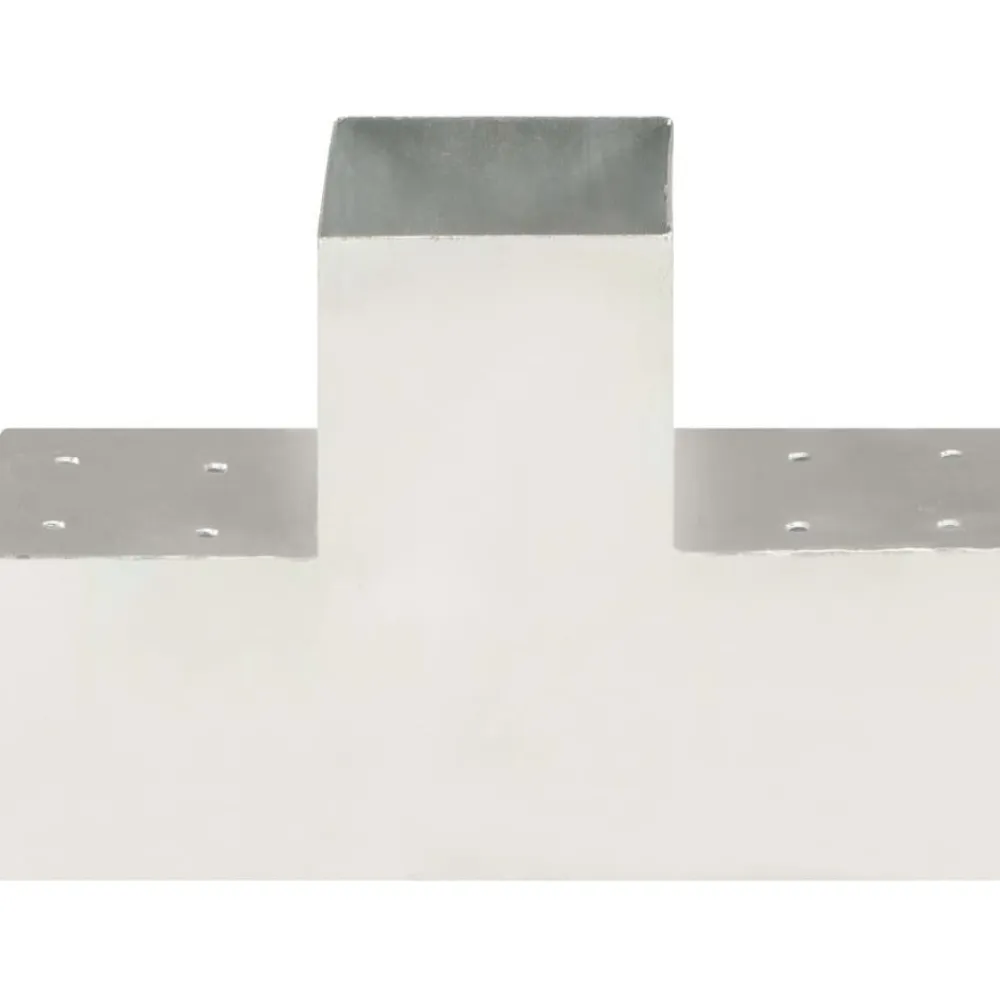 New FinePRICE Tolppaliitin T-muoto galvanoitu metalli 101x101mm