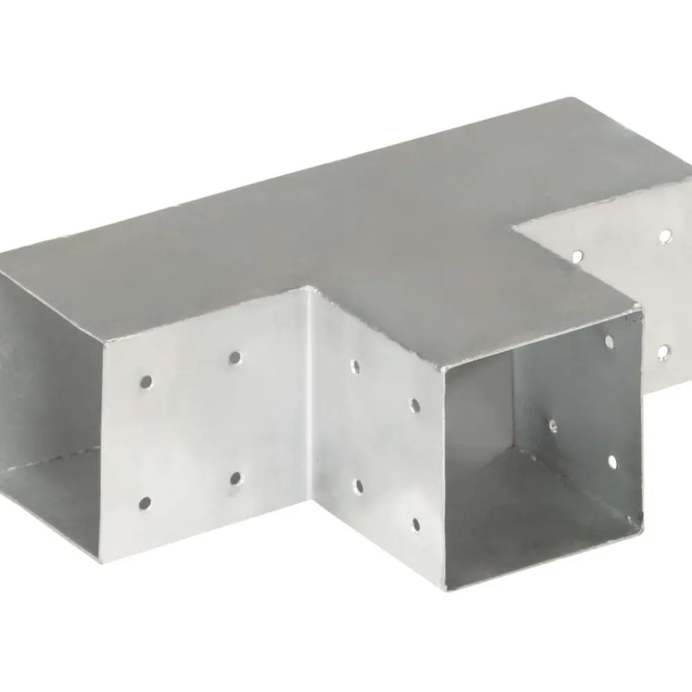 New FinePRICE Tolppaliitin T-muoto galvanoitu metalli 101x101mm