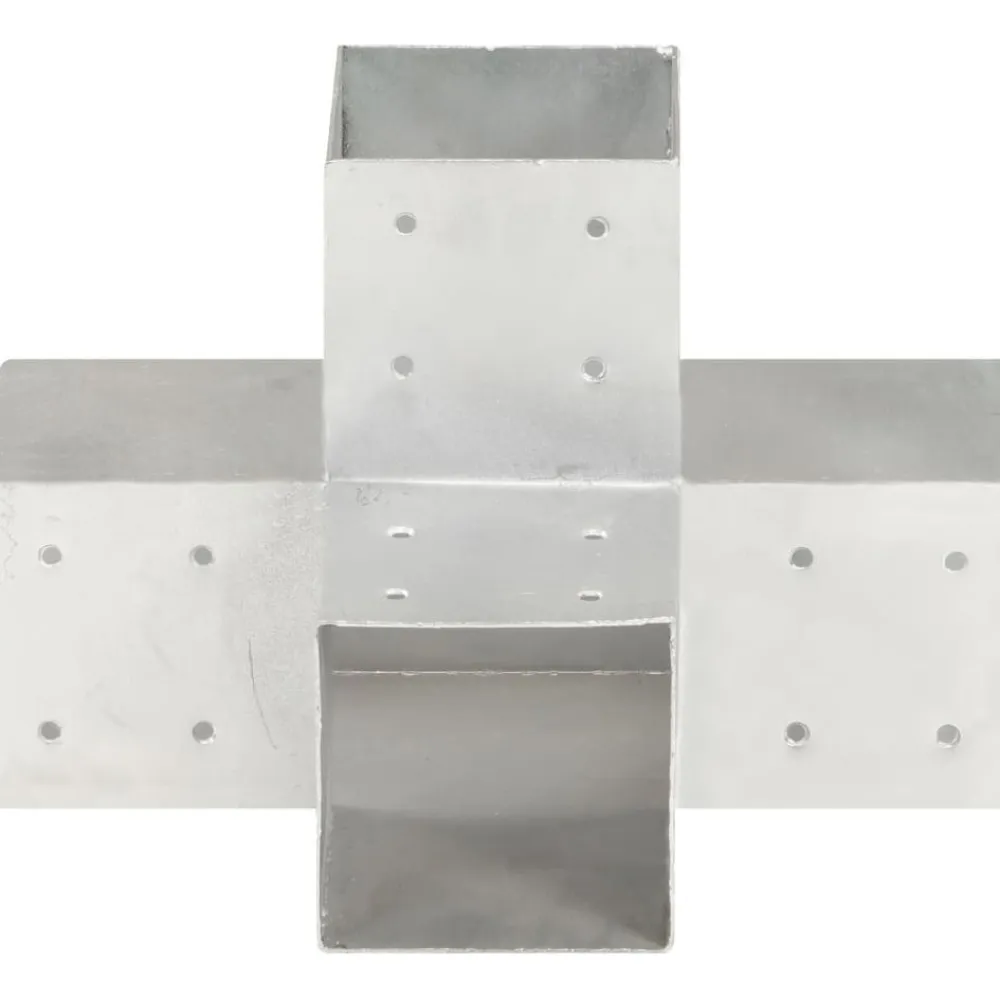 Best FinePRICE Tolppaliitin X-muoto galvanoitu metalli 101x101mm