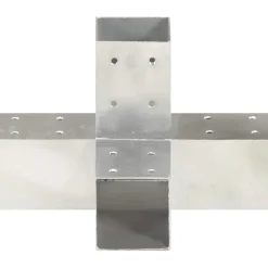 Sale FinePRICE Tolppaliitin X-muoto galvanoitu metalli 71x71mm