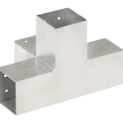 FinePRICE Tolppaliitin X-muoto galvanoitu metalli 81x81mm