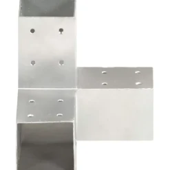 FinePRICE Tolppaliitin Y-muoto galvanoitu metalli 81x81mm