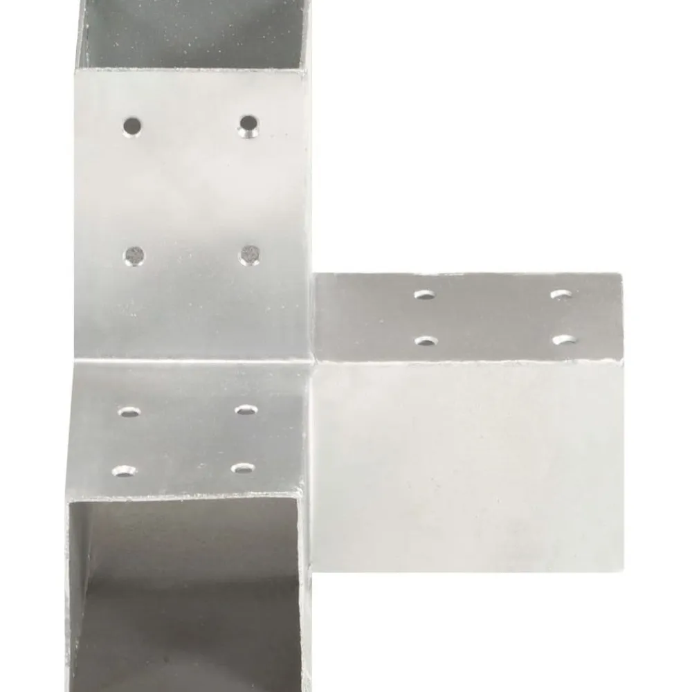 FinePRICE Tolppaliitin Y-muoto galvanoitu metalli 81x81mm