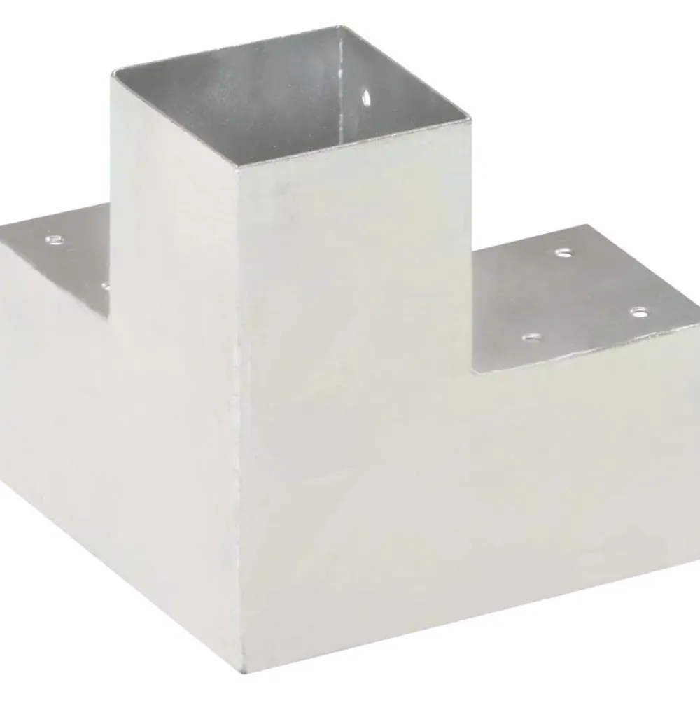 Online FinePRICE Tolppaliitin Y-muoto galvanoitu metalli 91x91mm