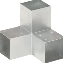 Online FinePRICE Tolppaliitin Y-muoto galvanoitu metalli 91x91mm
