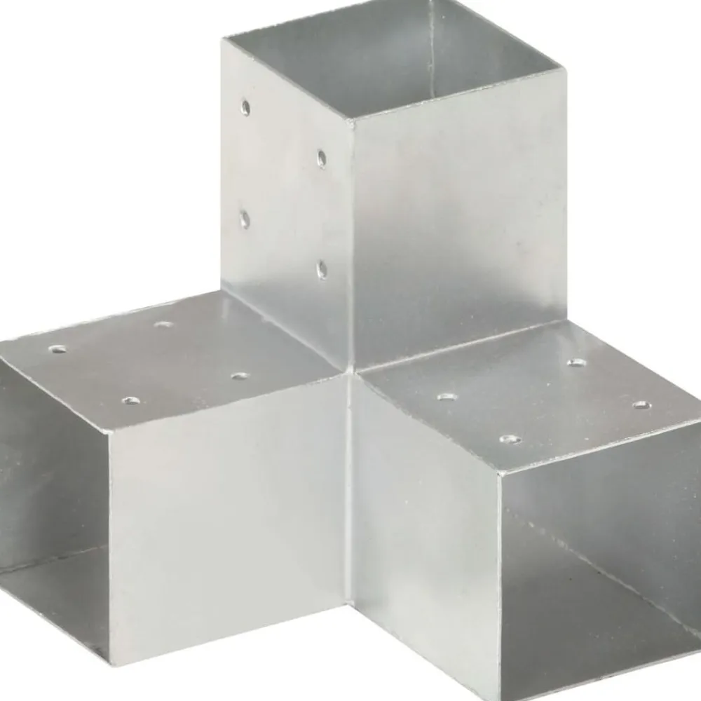 Online FinePRICE Tolppaliitin Y-muoto galvanoitu metalli 91x91mm