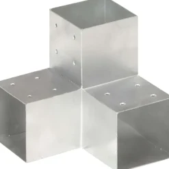 New FinePRICE Tolppaliitin Y-muoto galvanoitu metalli 101x101mm