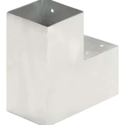 FinePRICE Tolppaliittimet 4kpl L-muoto galvanoitu metalli 101x101mm