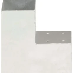 Outlet FinePRICE Tolppaliittimet 4kpl L-muoto galvanoitu metalli 91x91mm