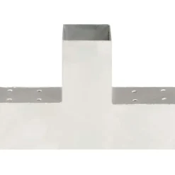 FinePRICE Tolppaliittimet 4kpl T-muoto galvanoitu metalli 71x71mm