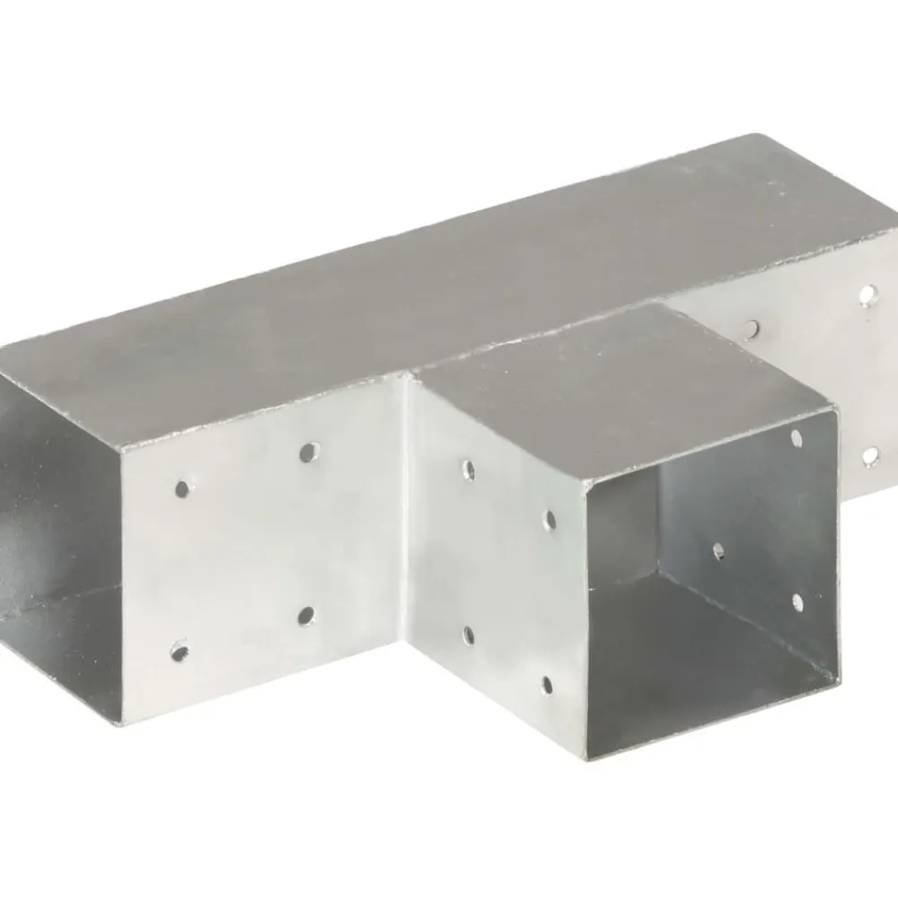 Discount FinePRICE Tolppaliittimet 4kpl T-muoto galvanoitu metalli 91x91mm