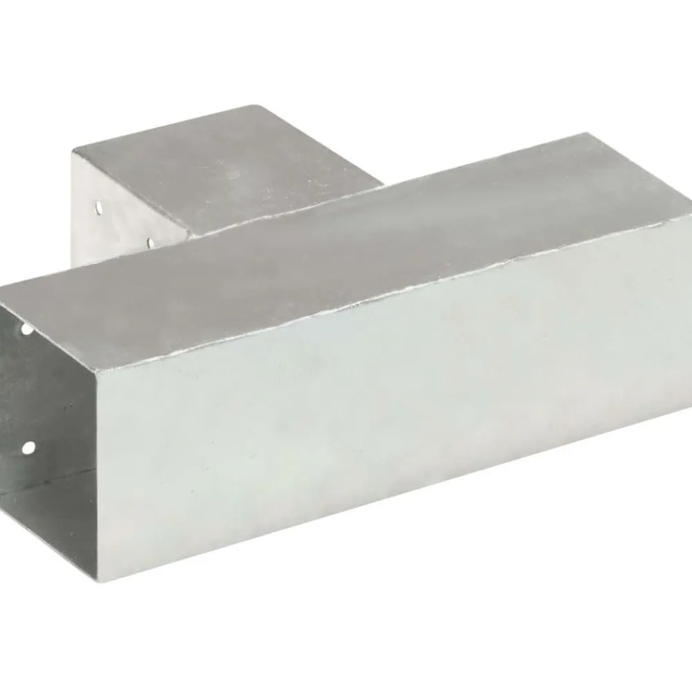 Discount FinePRICE Tolppaliittimet 4kpl T-muoto galvanoitu metalli 91x91mm