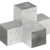 Sale FinePRICE Tolppaliittimet 4kpl X-muoto galvanoitu metalli 101x101mm