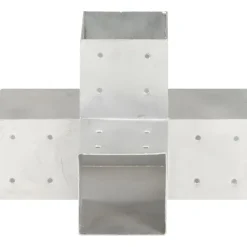 Sale FinePRICE Tolppaliittimet 4kpl X-muoto galvanoitu metalli 101x101mm