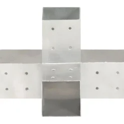 Online FinePRICE Tolppaliittimet 4kpl X-muoto galvanoitu metalli 81x81mm