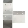 FinePRICE Tolppaliittimet 4kpl Y-muoto galvanoitu metalli 71x71mm