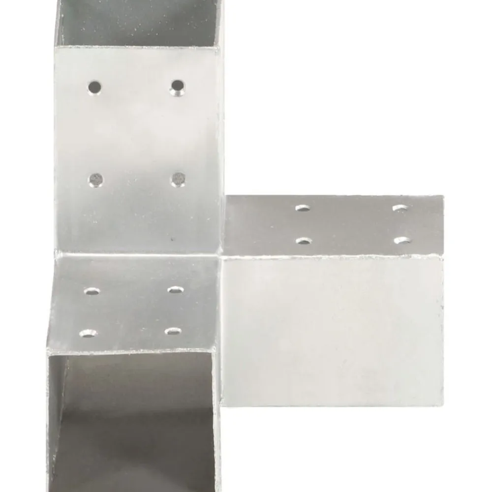 FinePRICE Tolppaliittimet 4kpl Y-muoto galvanoitu metalli 71x71mm