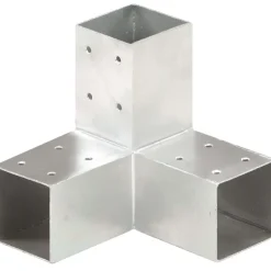 FinePRICE Tolppaliittimet 4kpl Y-muoto galvanoitu metalli 71x71mm