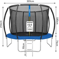 Best AB Polar Trampoliini turvaverkolla, eri kokoja