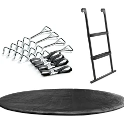 Hot Salta Trampoliinin varustesetti Ø396cm trampoliinille, sis suojus, tikkaat ja ankkurointisetti