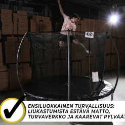 Best React Trampoliini Aero Ø427cm turvaverkolla
