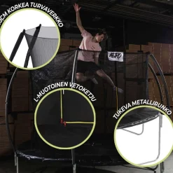 Best React Trampoliini Aero Ø427cm turvaverkolla