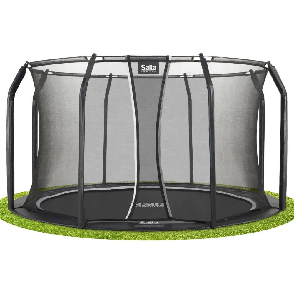 Hot Salta Trampoliini Royal Baseground Ø427cm musta sis. turvaverkko