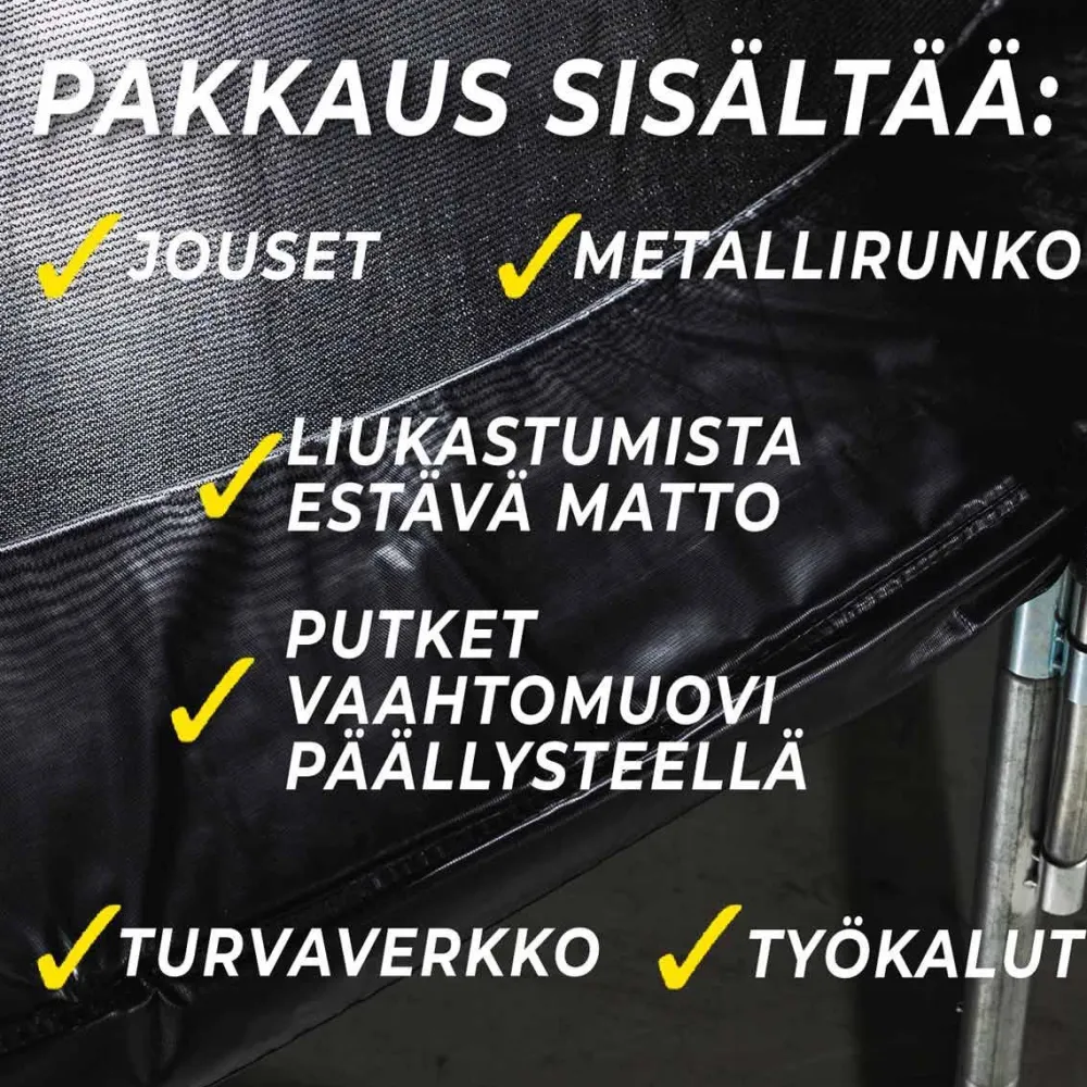 Stratos Trampoliini Ø3.66m turvaverkolla