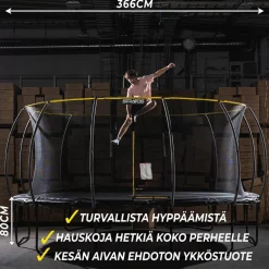 Stratos Trampoliini Ø3.66m turvaverkolla