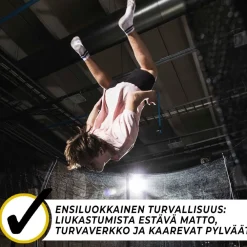 Clearance Stratos Trampoliini turvaverkolla suorakaide eri kokoja