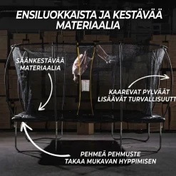 Clearance Stratos Trampoliini turvaverkolla suorakaide eri kokoja