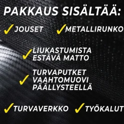 Clearance Stratos Trampoliini turvaverkolla suorakaide eri kokoja
