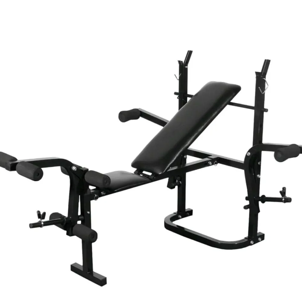 Discount FinePRICE Treenipenkki levytanko- ja käsipainosarjalla, 30.5kg, 163x123x147cm