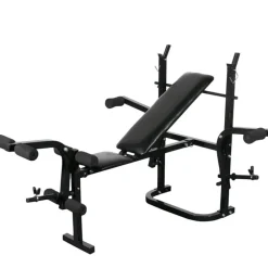 Discount FinePRICE Treenipenkki levytanko- ja käsipainosarjalla, 60.5kg, 163x123x147cm