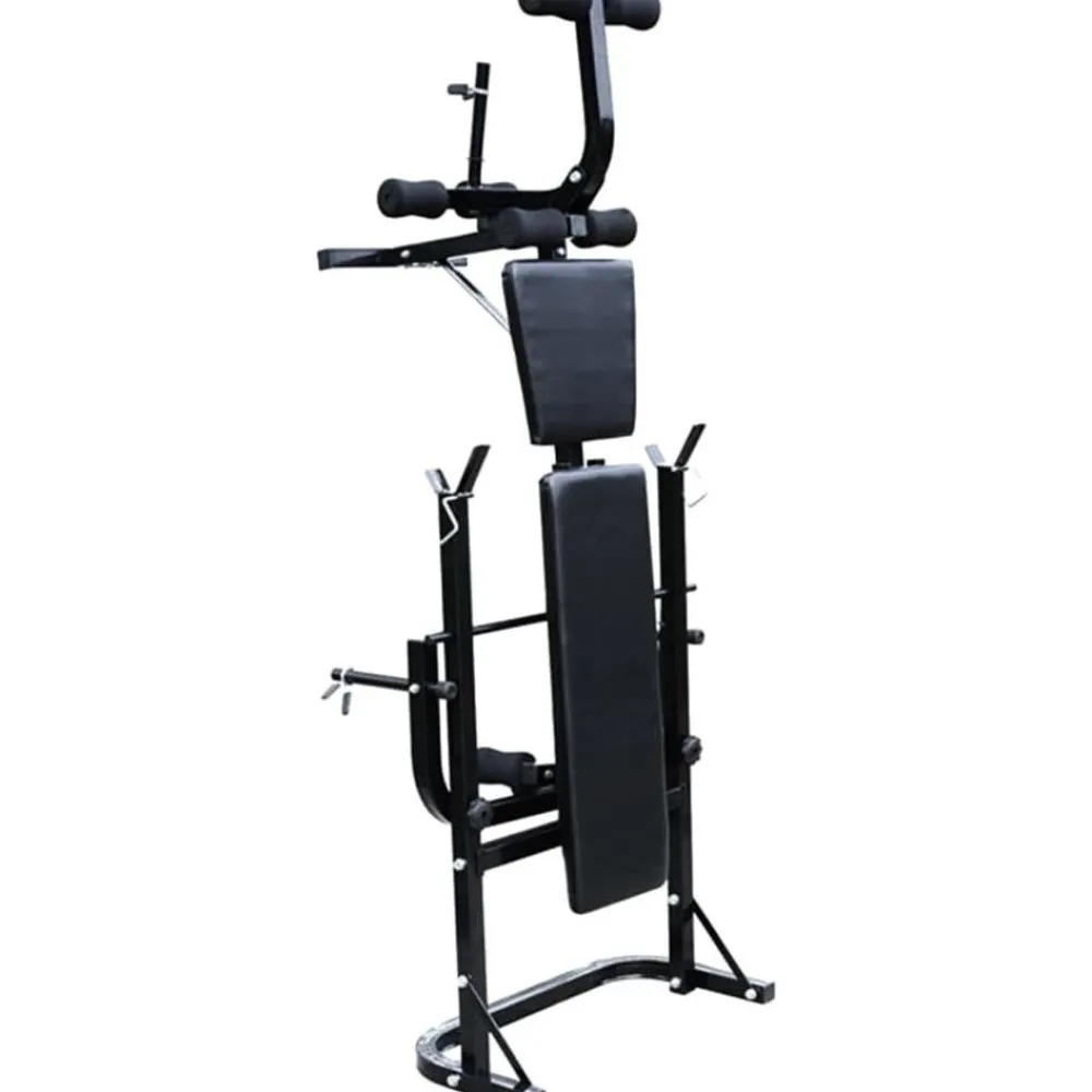 Discount FinePRICE Treenipenkki levytanko- ja käsipainosarjalla, 60.5kg, 163x123x147cm