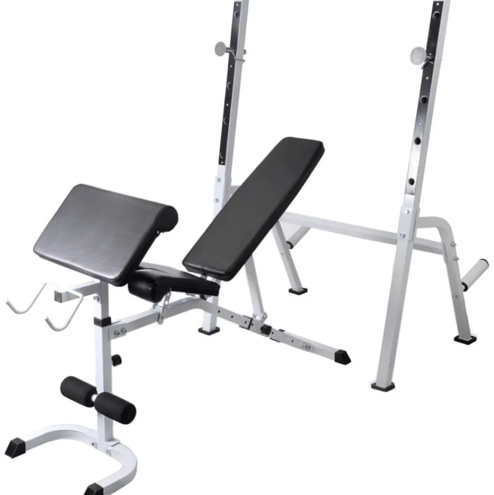 Outlet FinePRICE Treenipenkki levytanko- ja käsipainosarjalla, 60.5kg, 150x105x150cm