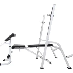 Outlet FinePRICE Treenipenkki levytanko- ja käsipainosarjalla, 60.5kg, 150x105x150cm