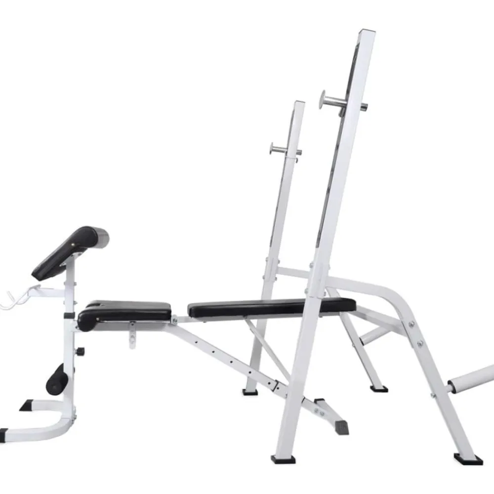 Outlet FinePRICE Treenipenkki levytanko- ja käsipainosarjalla, 60.5kg, 150x105x150cm